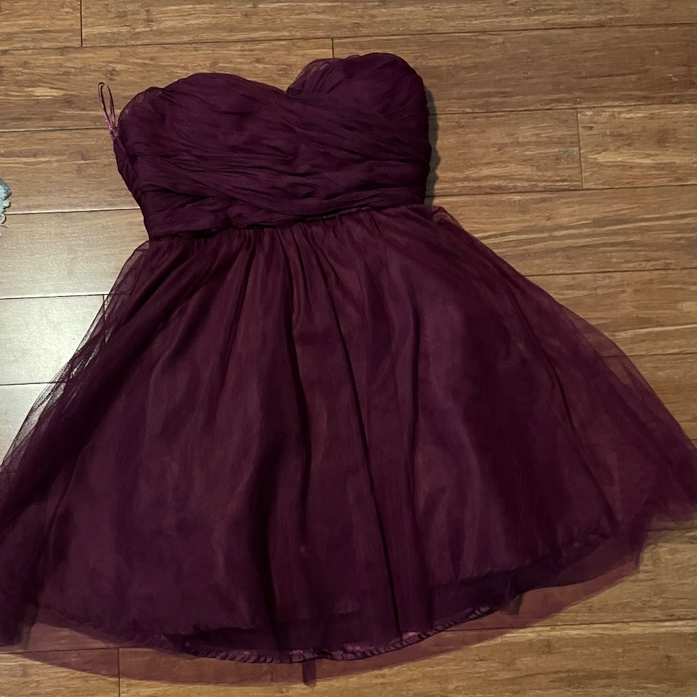 Lulu's Purple Strapless Dress (AS)